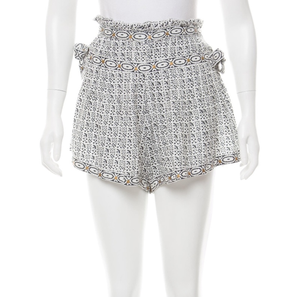 SAYLOR Gold Accented Black and White Shorts